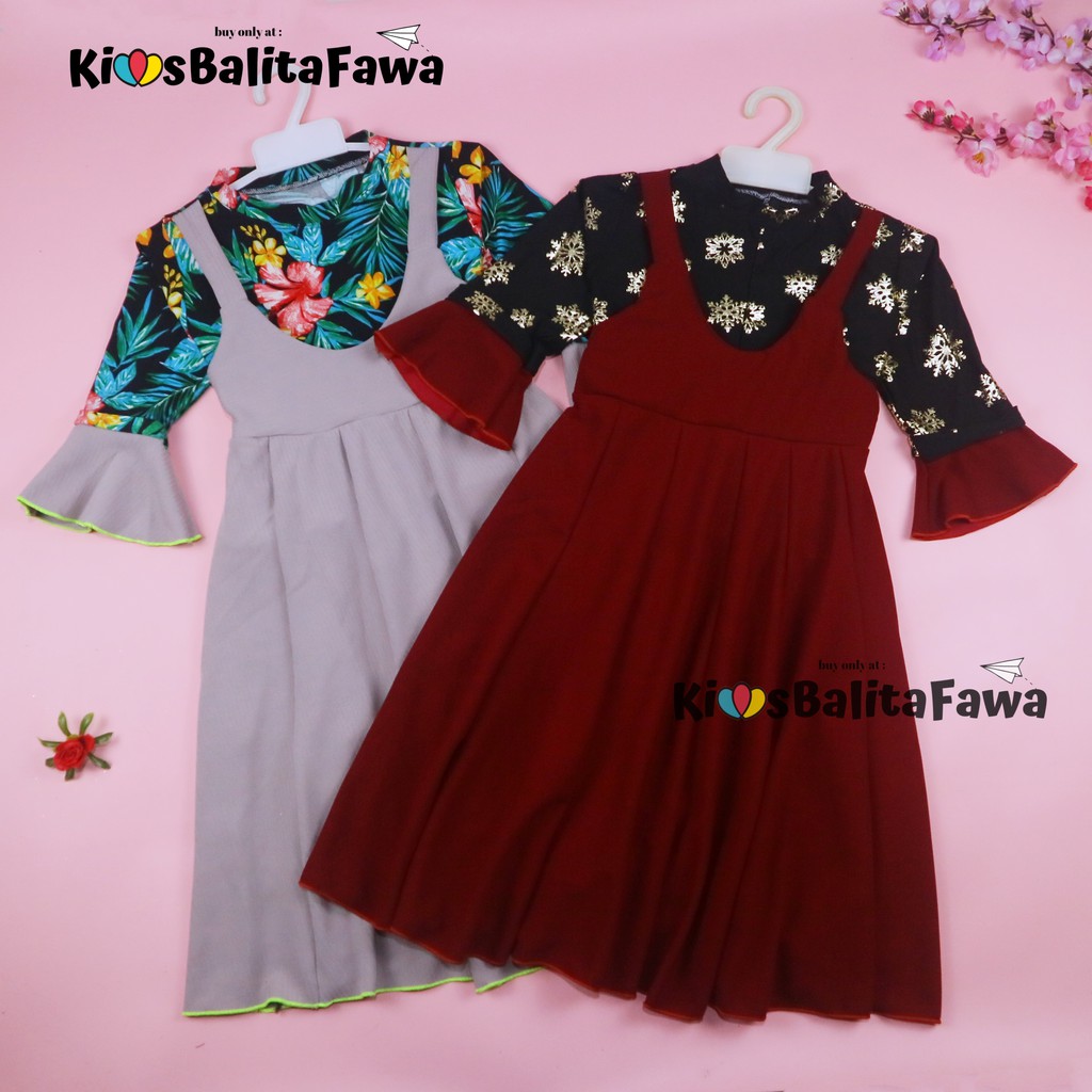 Gamis Aisyah uk 3-9 Tahun / Long Dres Baju Ngaji Anak Perempuan Murah Adem Gamis Lebaran [EXPORT]