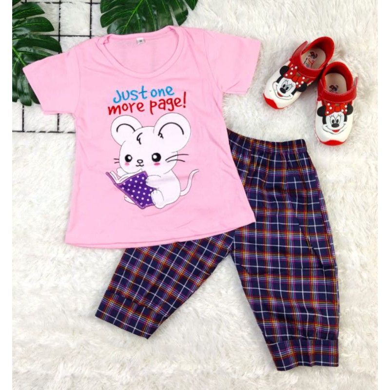 3S SETELAN ANAK PEREMPUAN USIA 1-5 TAHUN GAMBAR ONE MORE,CITTCE LOVE,FAVORITE,I NEED SLEEP,BUTTERFLAY,CUTE NEW-3