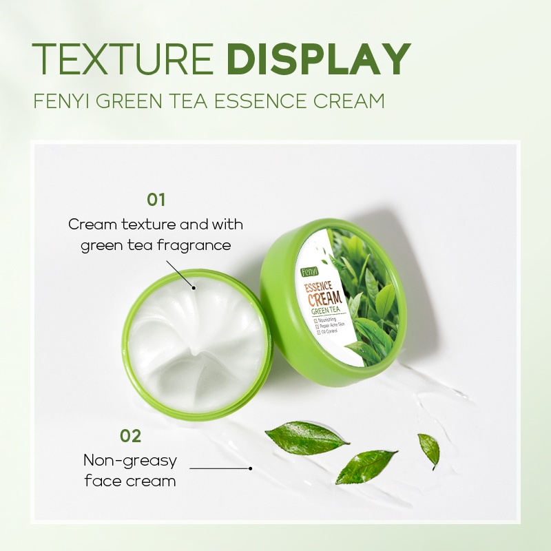 BPOM Fenyi Green Tea Serum Menghilangkan Jerawat Krim Gel Pemutih Pelembab 3pcs