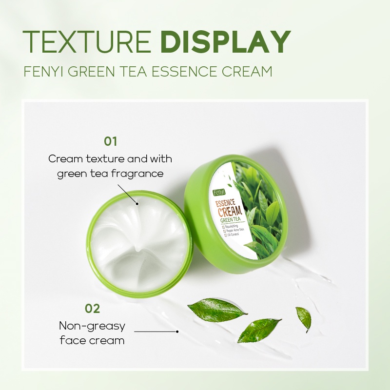 BPOM Fenyi Green Tea Serum Menghilangkan Jerawat Krim Gel Pemutih Pelembab 3pcs