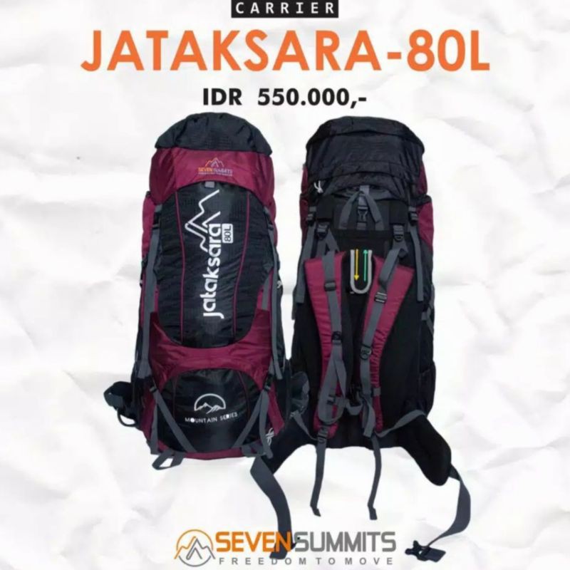 Tas Carrier Gunung Seven Summits Jataksara 80L Tas Pendaki Petualang Seven Summit Jataksara