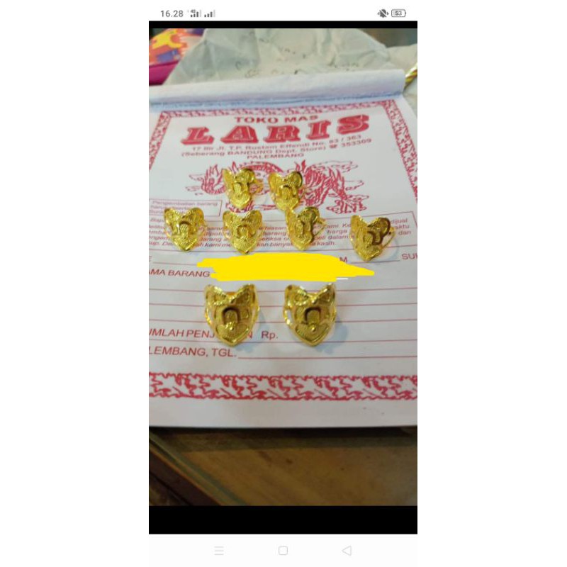 emas asli palembang 24k bersurat resmi