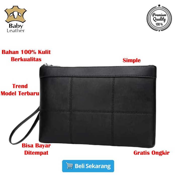 Pennay Clutch Bag - Tas Tangan Kasual Kulit Pria DWalker