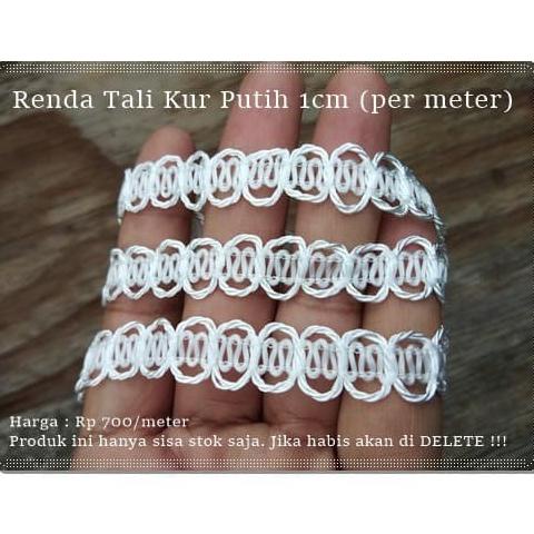 

Sale-34 : Renda Tali Kur Putih 1 Cm (Per Meter)