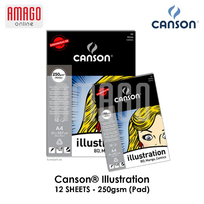 CANSON Illustration Manga - 12 sheets - A3 - 250g (Pad) - 200387201