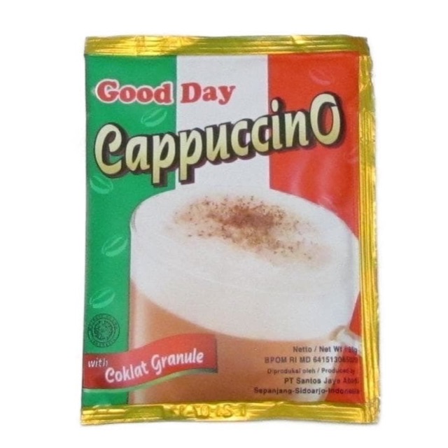 

Good day cappucino 1 renceng 10x25g