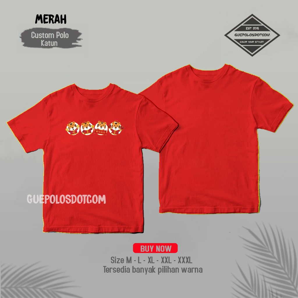 TSHIRT BAJU KAOS IMLEK 2022 harimau kecil baris - TSHIRT IMLEK YEAR OF TIGER 2022 - KAOS IMLEK SINCI