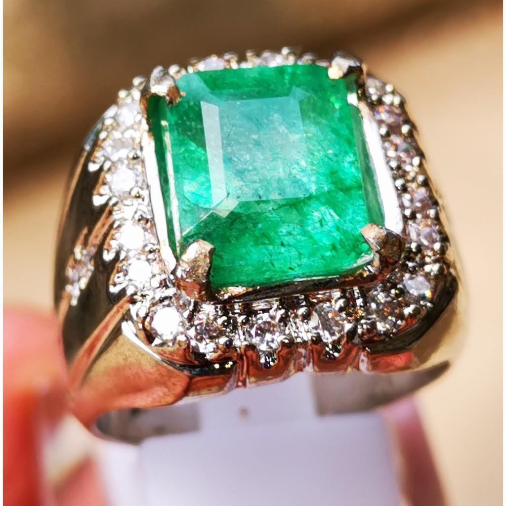 CINCIN NATURAL ZAMRUD COLOMBIA CE MINNOR LUSTER BIG SIZE