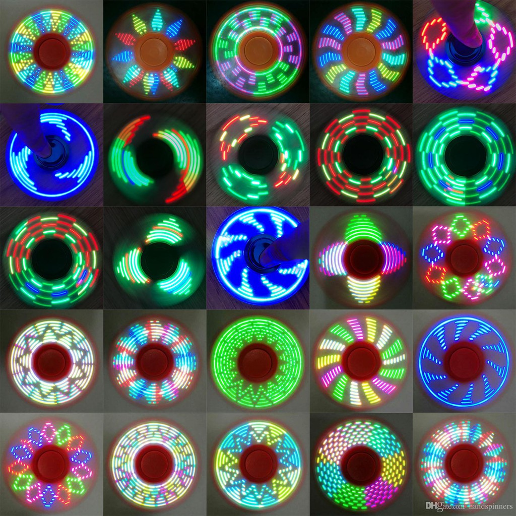 HAND Fidget Spinner Spiner Character LED RGB 50 Motif