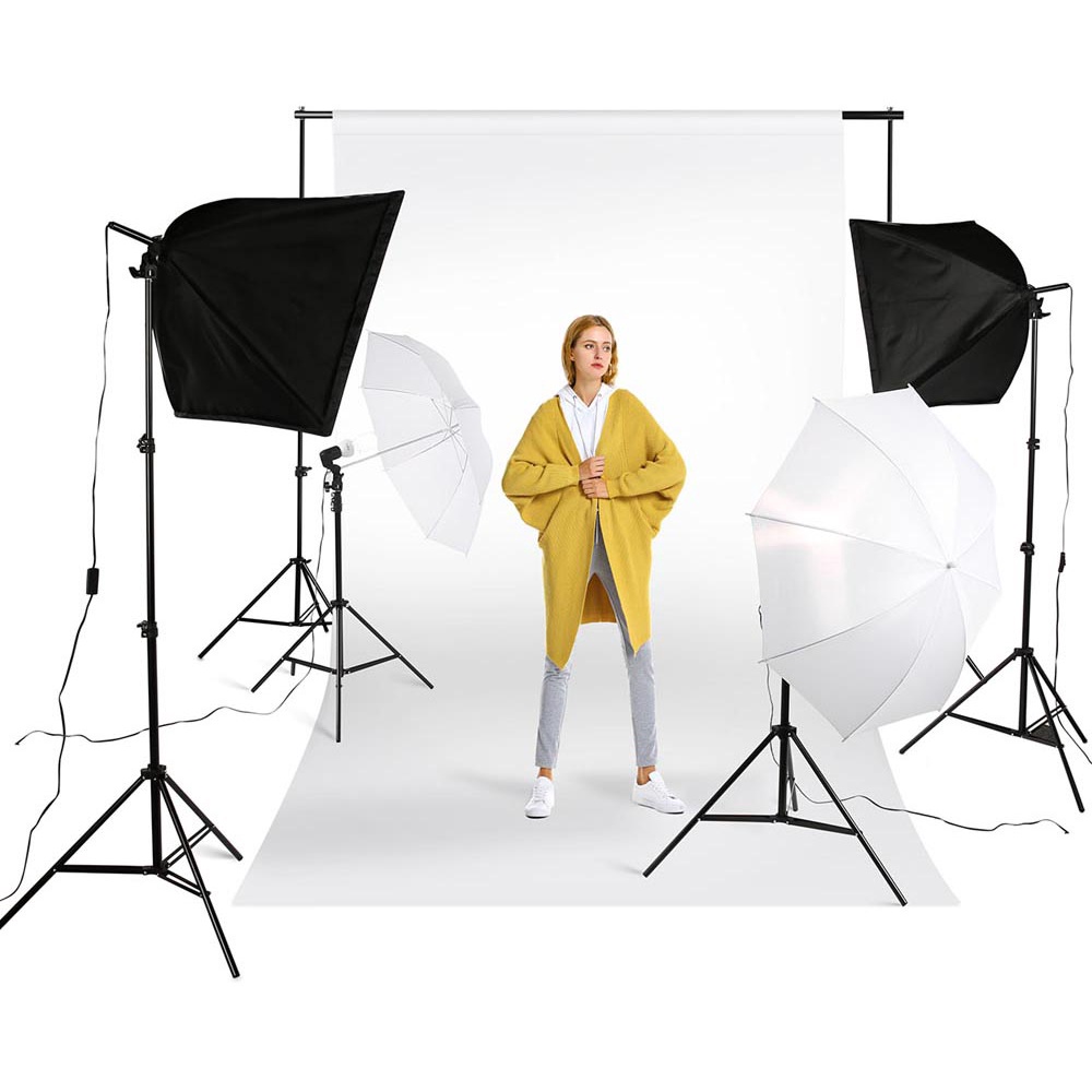 Foto Studio Portrait Backdrop green screen Lighting Set Leadnovo LD-TZ30