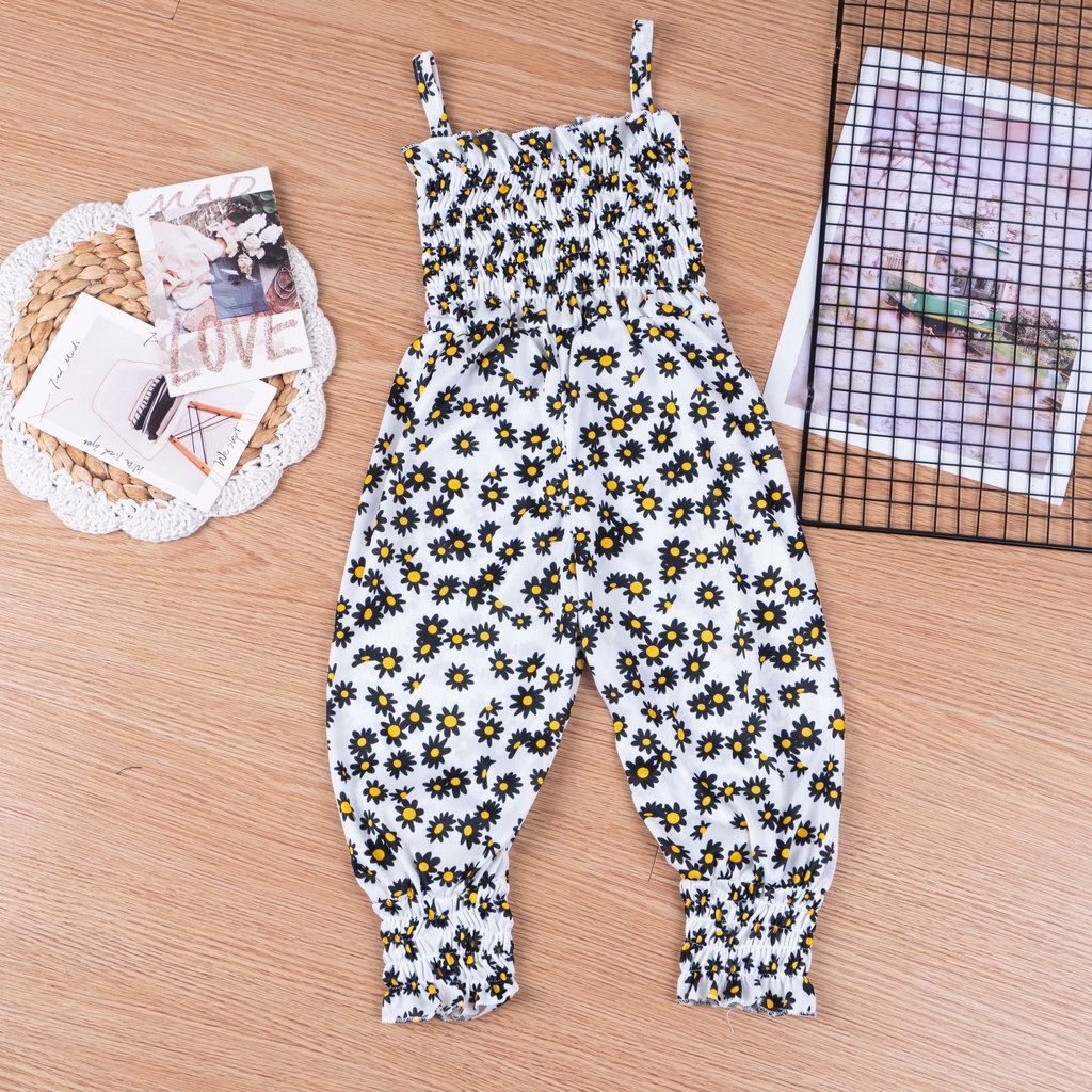 Jumpsuit anak Roya Motif Daisy / Jumpsuit Anak Perempuan 1-6 tahun Terbaru