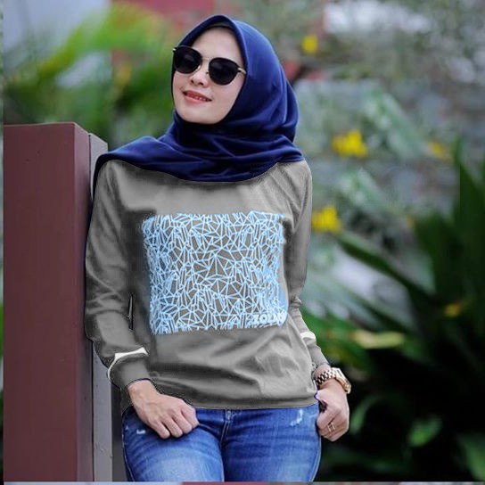 BISA COD✓ BLOUSE GRAVIT JUMBO / KAOS ATASAN ZOLAQU / ATASAN MUSLIM LENGAN PANJANG / ATASAN WANITA JU