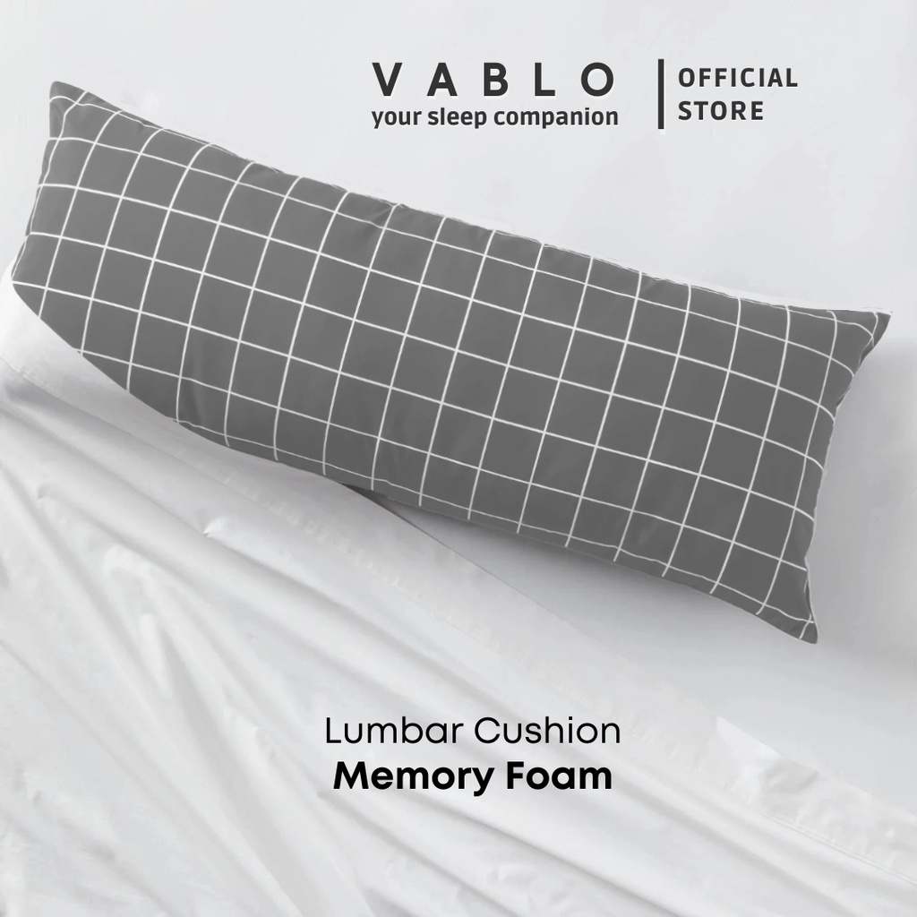 Vablo bantal lumbar cushion memory foam micro - motif abu