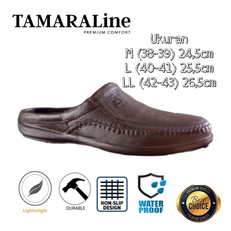 Sandal Sepatu Selop Karet Pria Anti licin Murah Promo TAMARALine 195