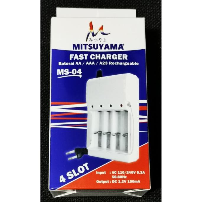 CHARGER BATERAI AA / AAA MS-04 4 SLOT 4SLOT MITSUYAMA MS-04