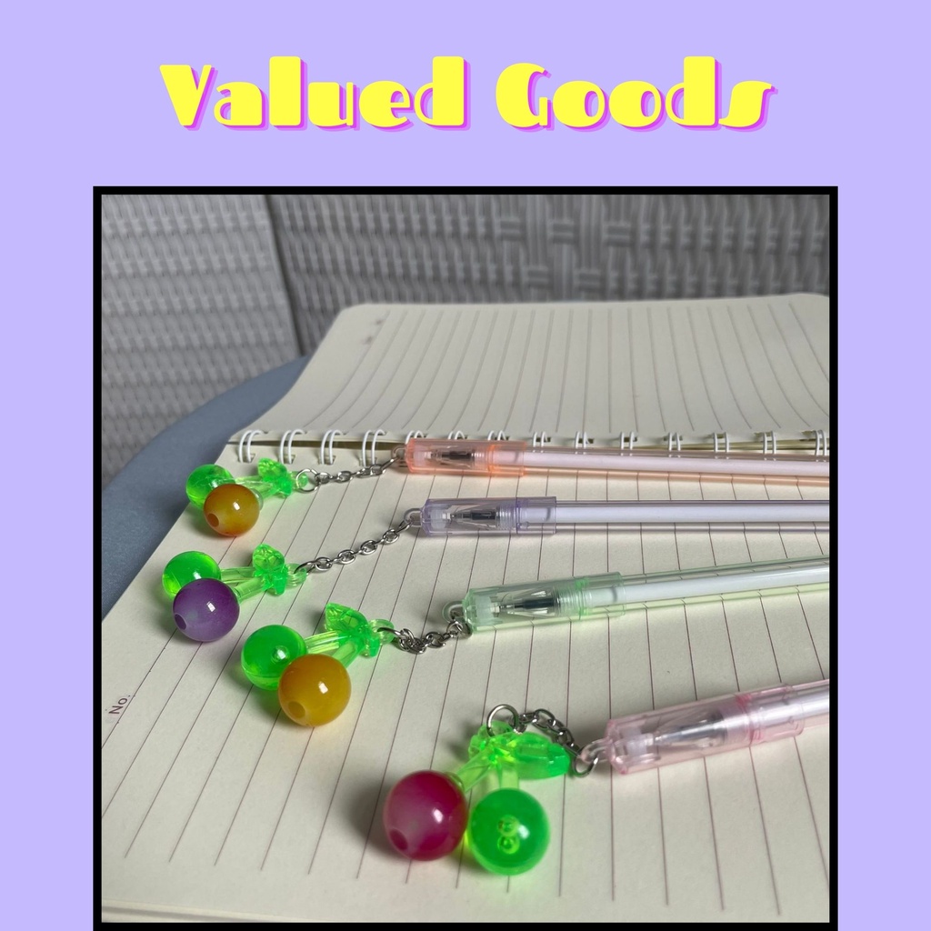 

PULPEN GANTUNG CHERRY HIJAU BUAH ALAT TULIS LUCU