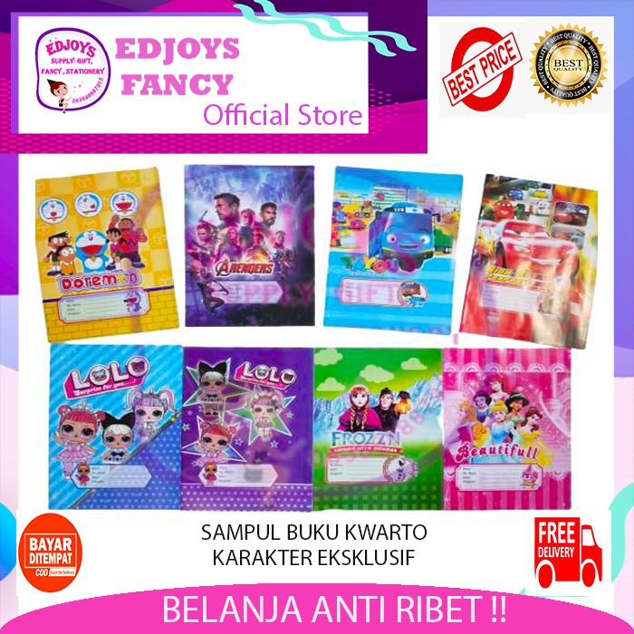 

Sampul buku kwarto (kecil) bergambar karakter eksklusif