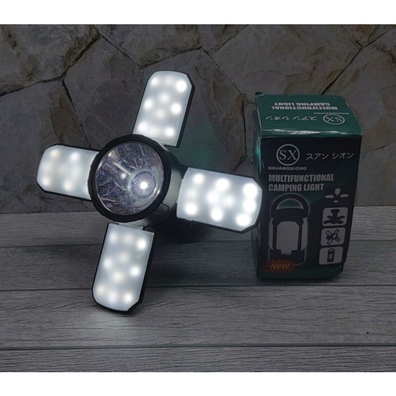 Camping Light LED Senter Multifungsi Emergency Model Kipas 4baling