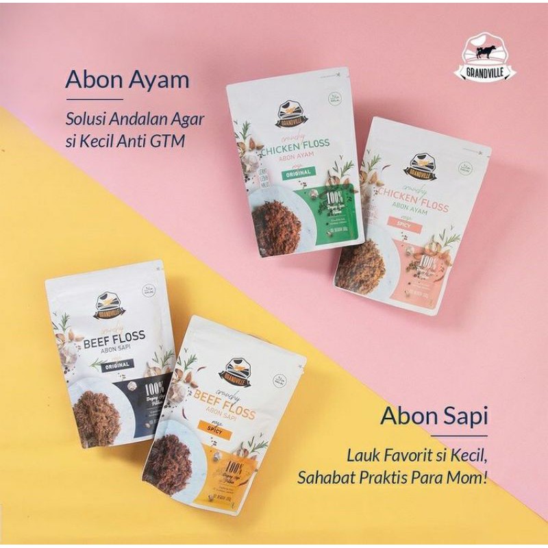 

GRANDVILLE Abon sapi crunchy / Grand Ville abon anak bayi enak ayam chicken floss 100g