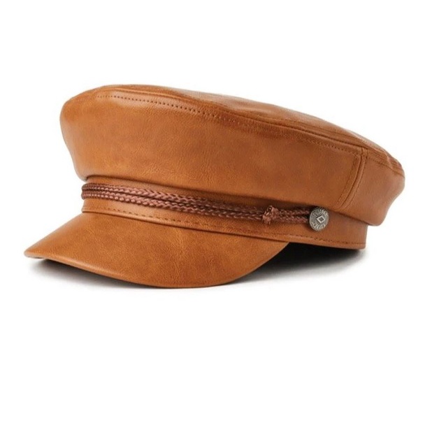 Brixton Fiddler Cap Tan Vegan Leather (Brown)