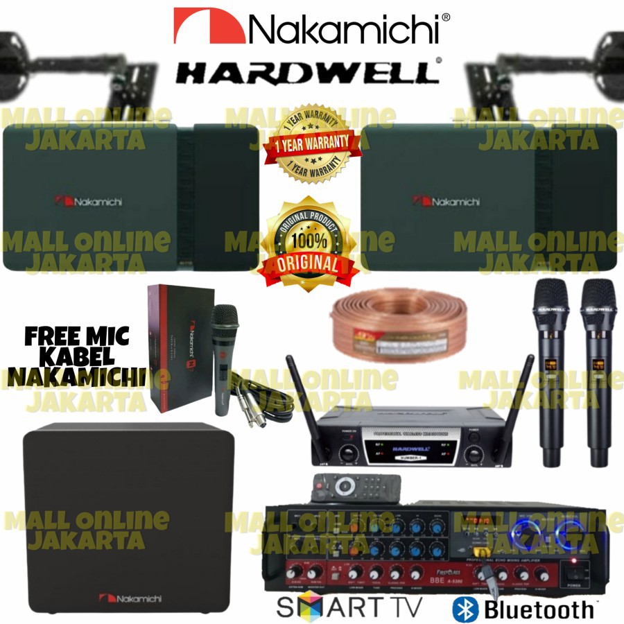 Paket karaoke Nakamichi Ori Sound system 10 inch + subwoofer 12 inch