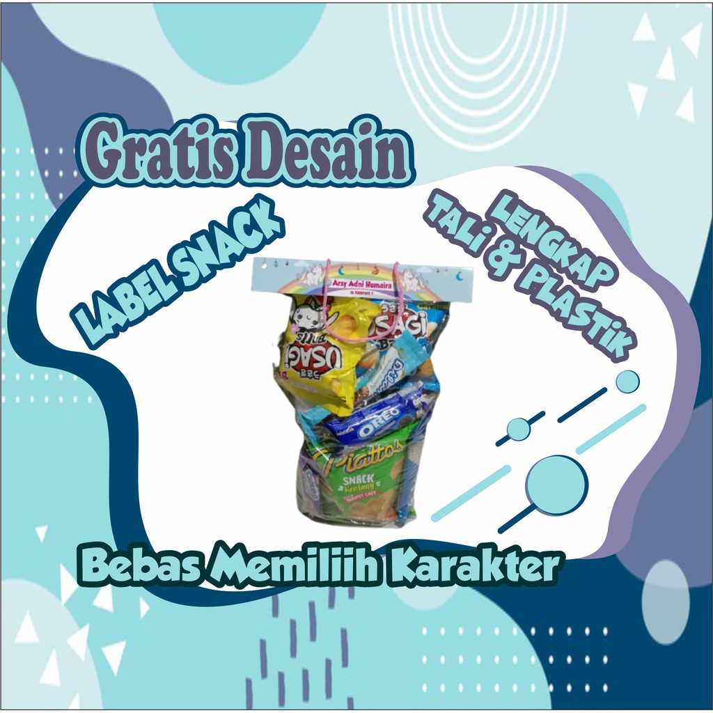 

LABEL SNACK LENGKAP TALI & PLASTIK