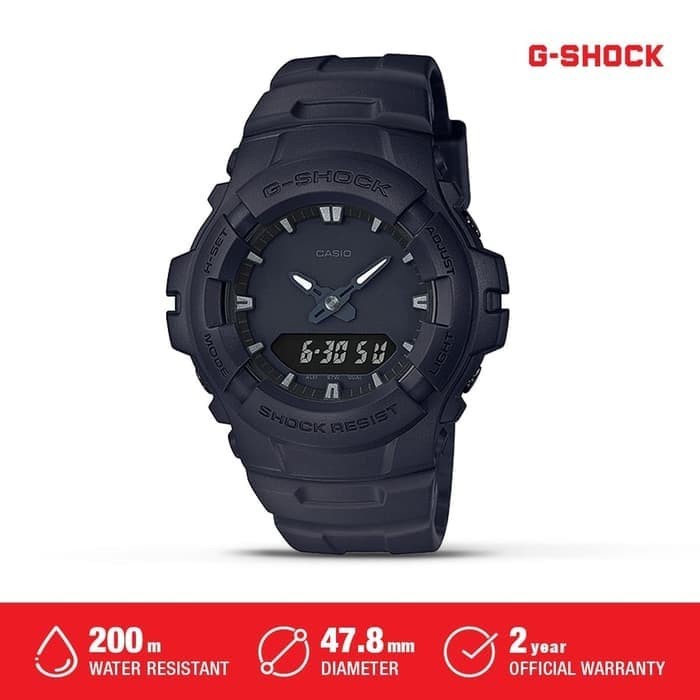 Casio G-Shock Jam Tangan Analog Pria G-100BB-1ADR Black