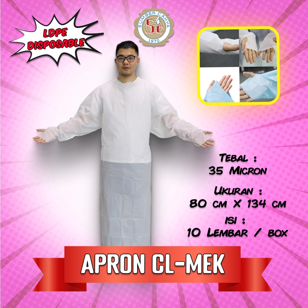 Apron Celemek Plastik Full Body Quality