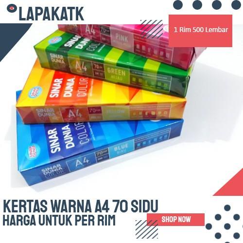 

Kertas | Kertas Warna / Kertas A4 70 Gram Warna Sidu - Biru Kualitas Terbaik