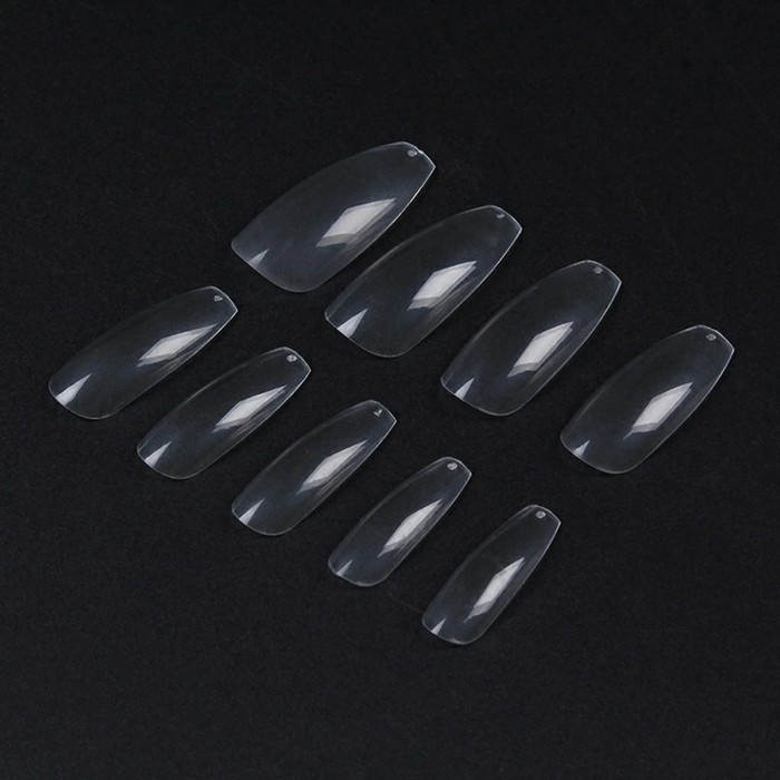 500pcs LONG COFFIN FAKE NAILS KUKU PALSU BENTUK COFFIN BALERINA SHAPE KUPAL COFFIN NAIL TIP FULL TIP FAKE NAILS