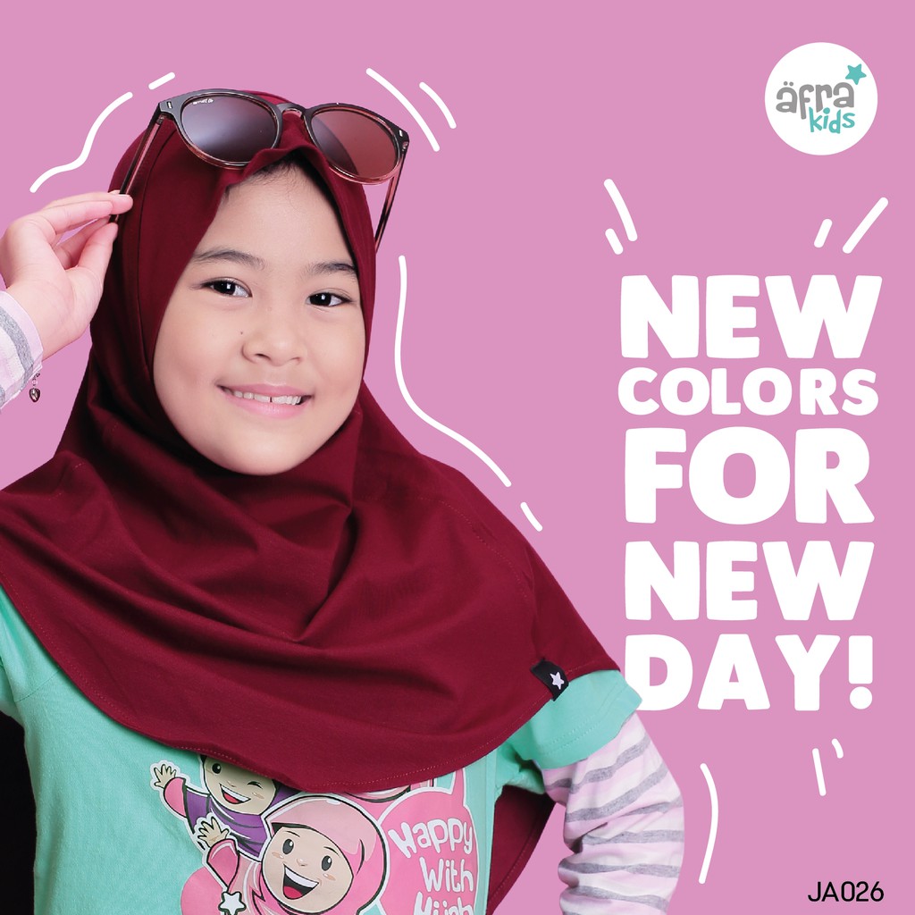 Jilbab Anak Afrakids AFRA - JA026 Maroon