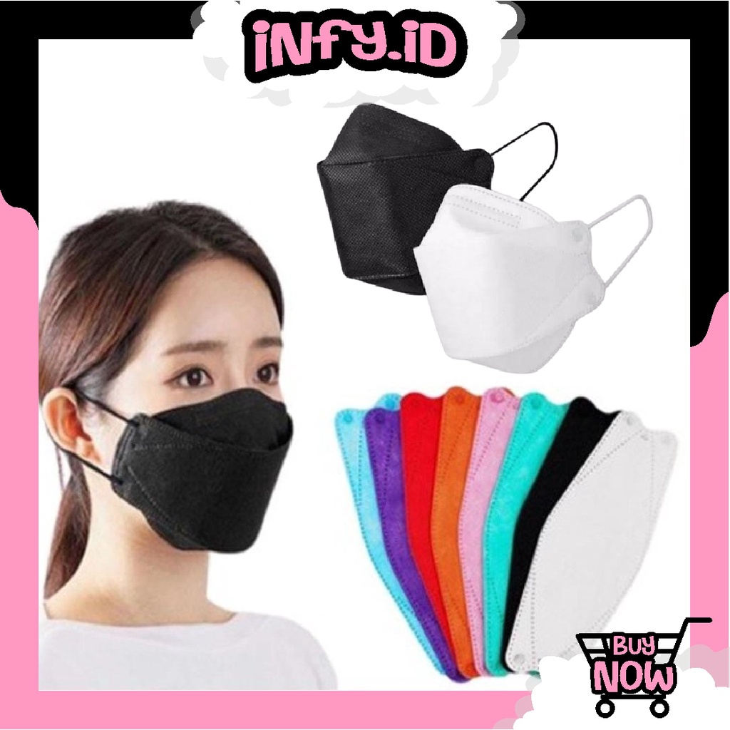 INFY - R481 Masker KF94 korea 4ply convex masker 4D impor KF 94 ( NO BOX )