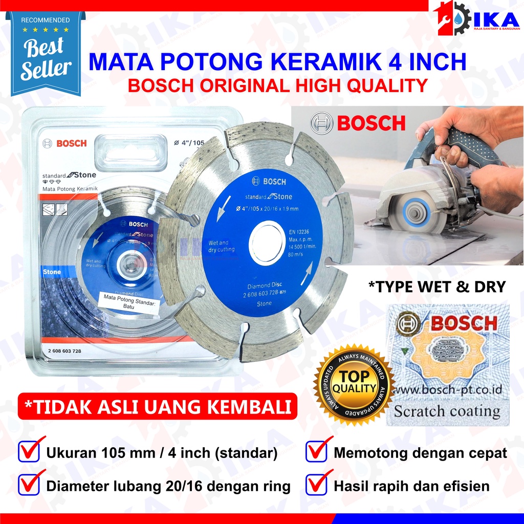 MATA POTONG KERAMIK BOSCH / DIAMOND WHEEL BLADE / CUTTING / DW BOSCH