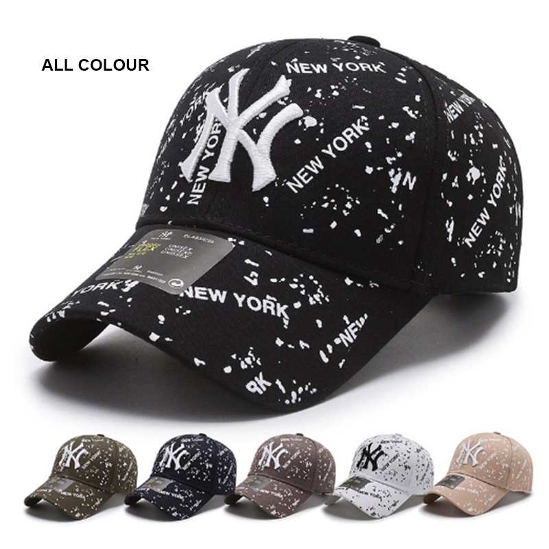 TOPI BASEBALL NY PRIA WANITA YANKEES DISTRO CAP BORDIR MLB FASHION SPORTY KOREA KUALITAS IMPORT TQJ.