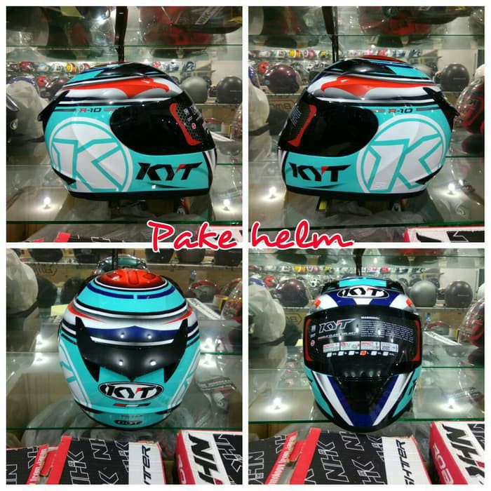 HELM KYT FULL FACE HELM KYT R10 AQUA BLUE