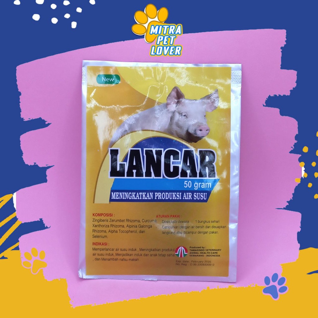 JAMU PERLANCAR ASI BABI - LANCAR BABI PIG POWDER 50GRAM ORIGINAL - MENINGKATKAN PRODUKSI AIR SUSU INDUK - ORGANIK HERBAL ALAMI - MURAH GARANSI ASLI KUALITAS - NAIKAN IMUN &amp; METABOLISME - PET ANIMAL TAMASINDO OBAT &amp; VITAMIN TERNAK HEWAN MITRAPETLOVER