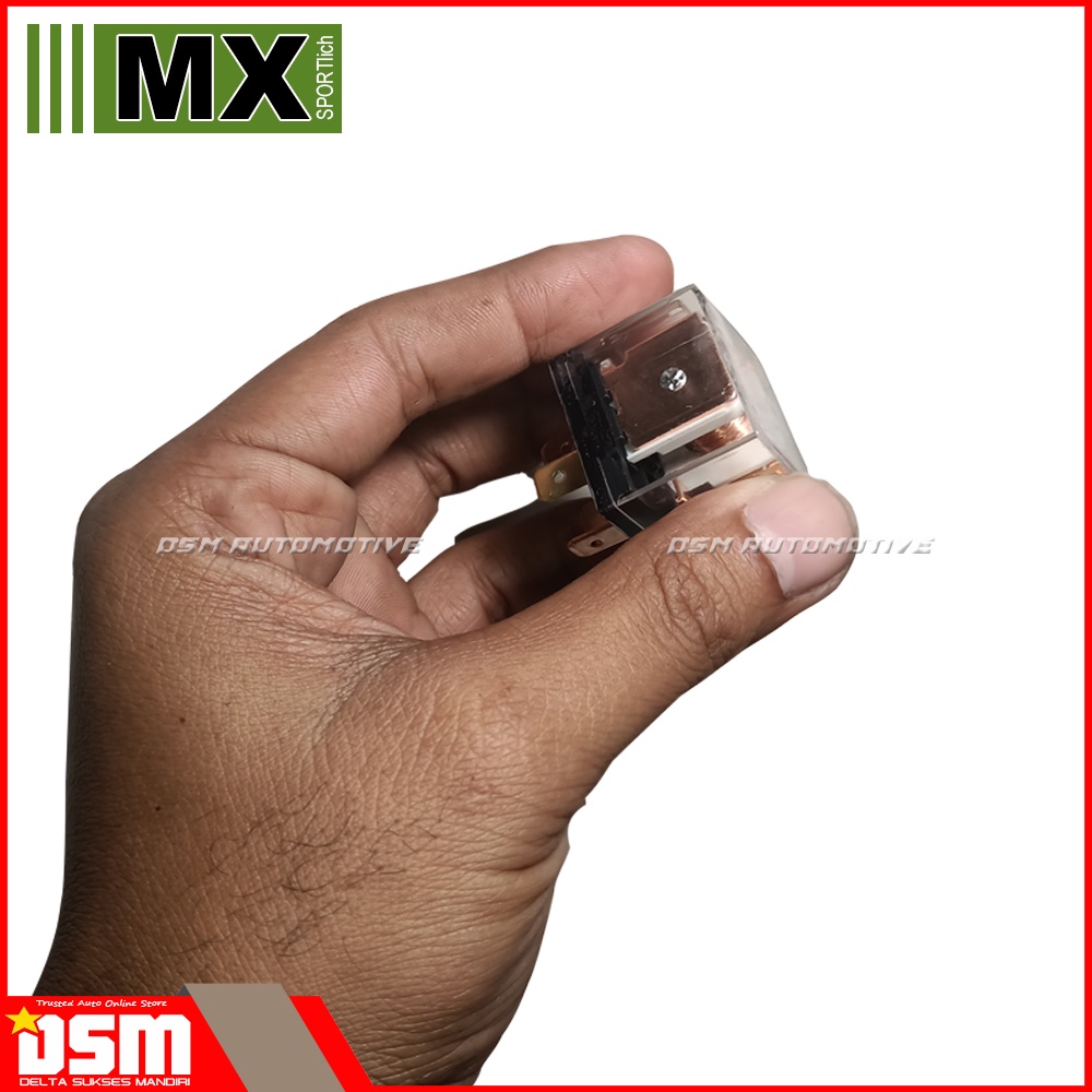 Relay MX Transparan 5 Kaki  5 Pin 12V 40 A Genuine Part form MX auto part