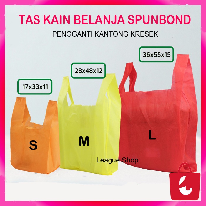 [Ready Stok] Tas Belanja Lipat Tas Kain Kresek Belanja Kantong Kresek Tas Tote Bag Wanita Tas Souvenir Serbaguna