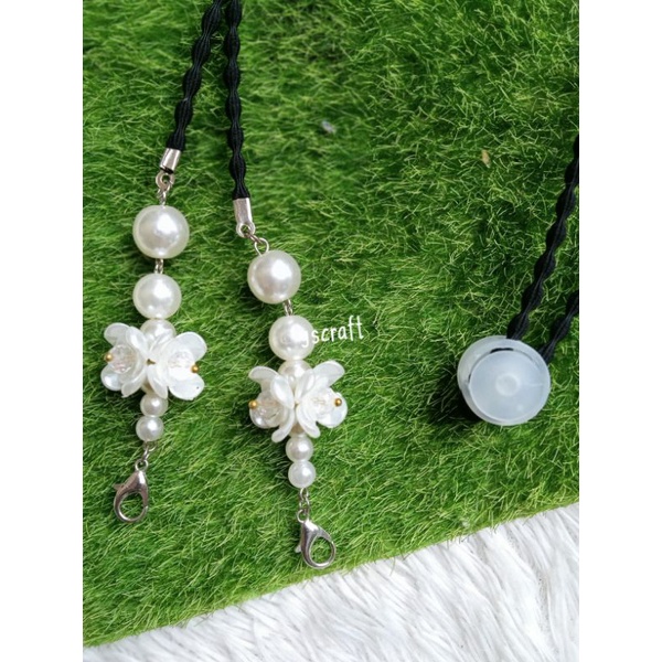 strap masker 2in1/strap mutiara/pengait masker/konektor masker