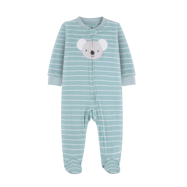 Sleepsuit Bayi Newborn Impor Jumpsuit Tutup Kaki Bayi Baru Lahir Jumper Panjang Bayi Cowok Cewek