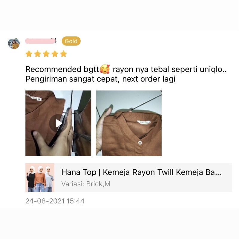 BF Label - Hana Top | Kemeja Rayon Twill Kemeja Basic Murah | Korean Style