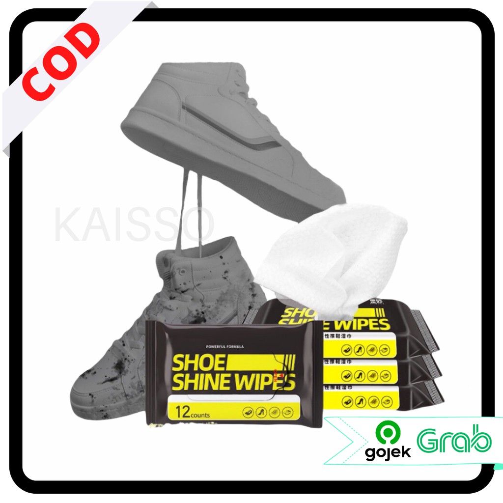 KAISSO - TISSUE SEPATU / TISU PEMBERSIH SEPATU ISI 12 LEMBAR / MAGIC SHOE WIPES