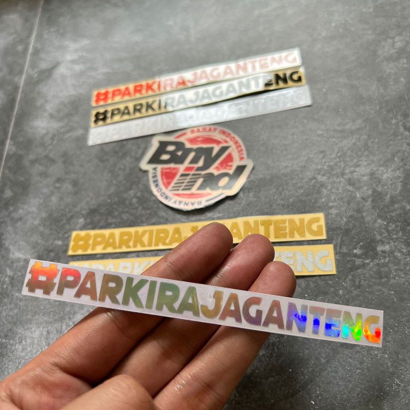 STICKER STIKER PARKIRAJAGANTENG PARKIR AJA GANTENG