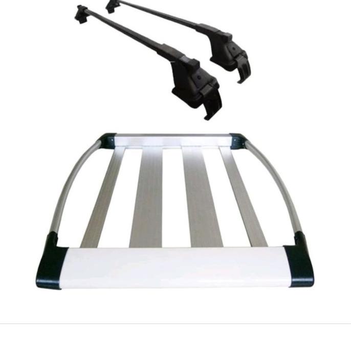 Paket Roof Rack Platinum/Cross Bar Jepit Body Mobil New Avanza-Xenia