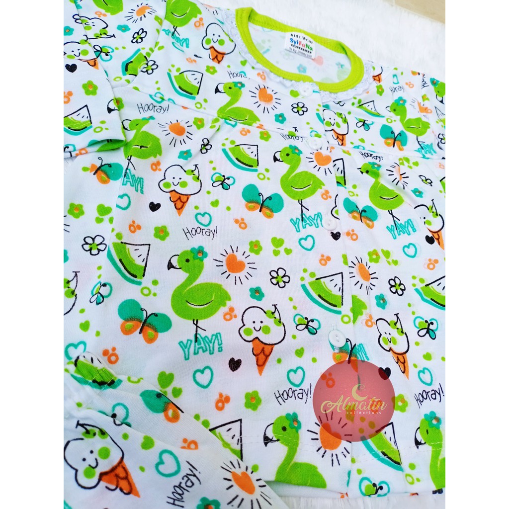 Setelan Baju Bayi / Piyama Bayi Perempuan Lengan Panjang, 3-18 Bulan, Motif Lucu, Bahan Adem, Lembut