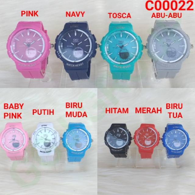 C ( C22 ) JAM TANGAN COUPLE DEWASA / WATER RESISTANT 3 ATM / TAHAN AIR