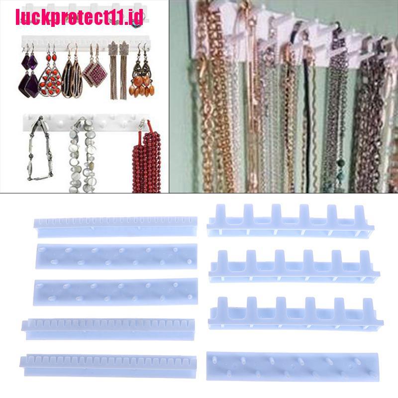 (LUCK11) 9 in 1 Kait Organizer Gantung Dinding Display Perhiasan Anting / Kalung / Cincin