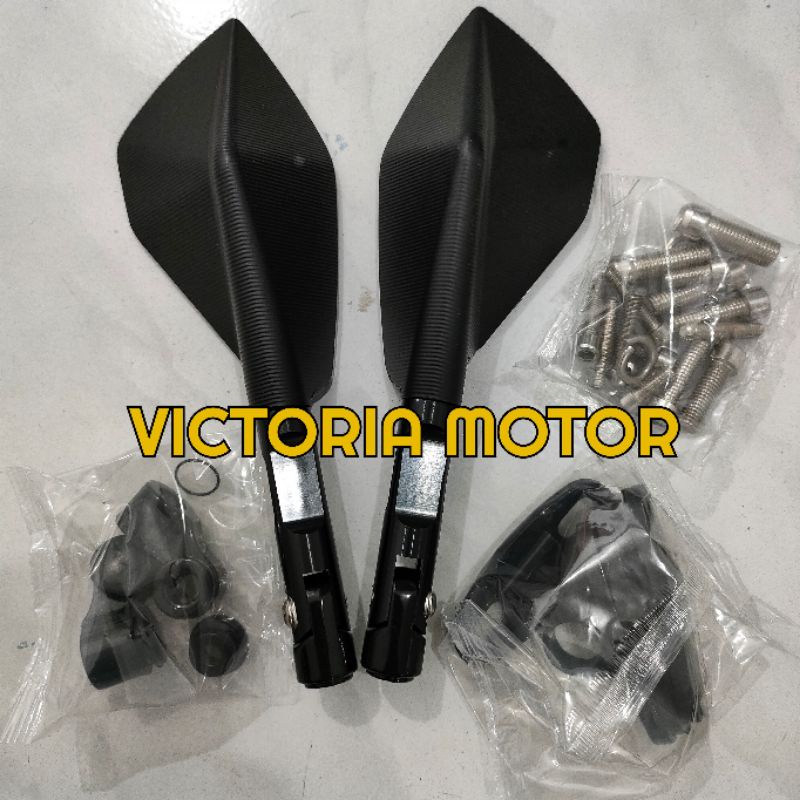 SPION TOMOX V5 BLACK/ HITAM UNIVERSAL MOTOR HONDA YAMAHA SUZUKI DUCATI