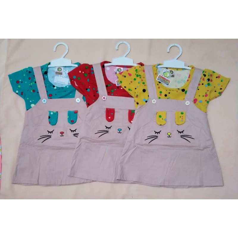 DRESS ANAK BAYI PEREMPUAN 1 TAHUN/BAJU OVERAL ANAK BAYI PEREMPUAN/BAJU ANAK BAYI PEREMPUAN