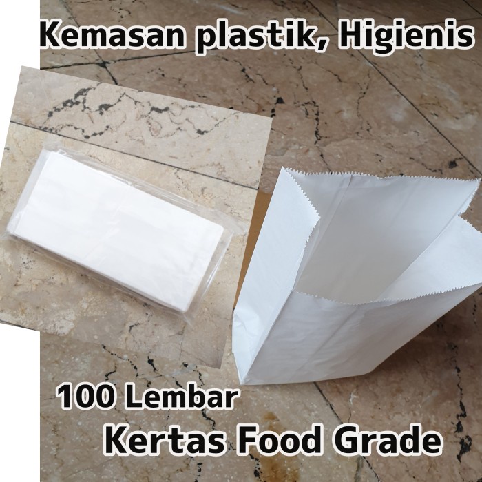 

BISA BAYAR DITEMPAT KANTONG KERTAS PAPER BAG PUTIH FOOD GRADE PAPERBAG Foodgrade Kemasan
